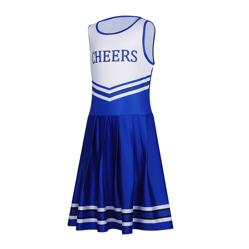 Football Cheerleader Dance Performance Dress with Socks - Sports Cheerleading Stage Costume - Halloweez