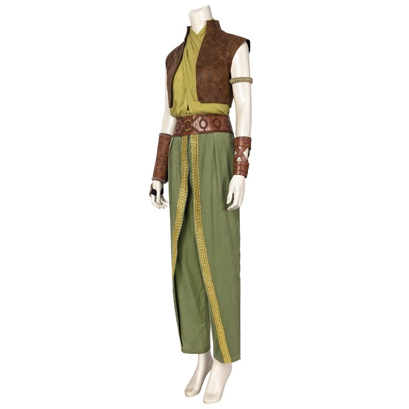 Halloweez Raya Cosplay Costume - Adventure Outfit Cape Vest Full Set for Women