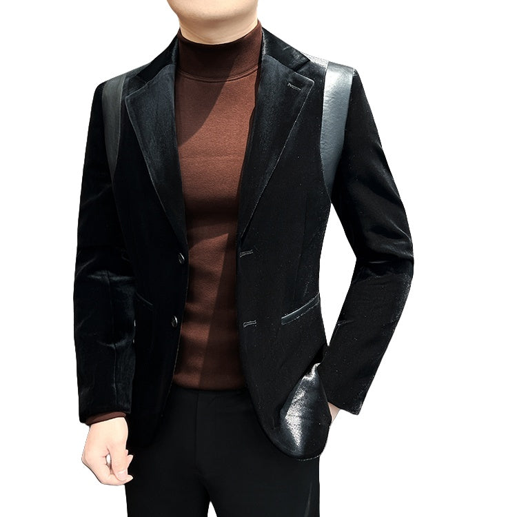Velvet Blazer Men's Suit Jacket 2025 New Style Luxury Velvet Tuxedo for Hosts Cosplay Formal Wear - Halloweez