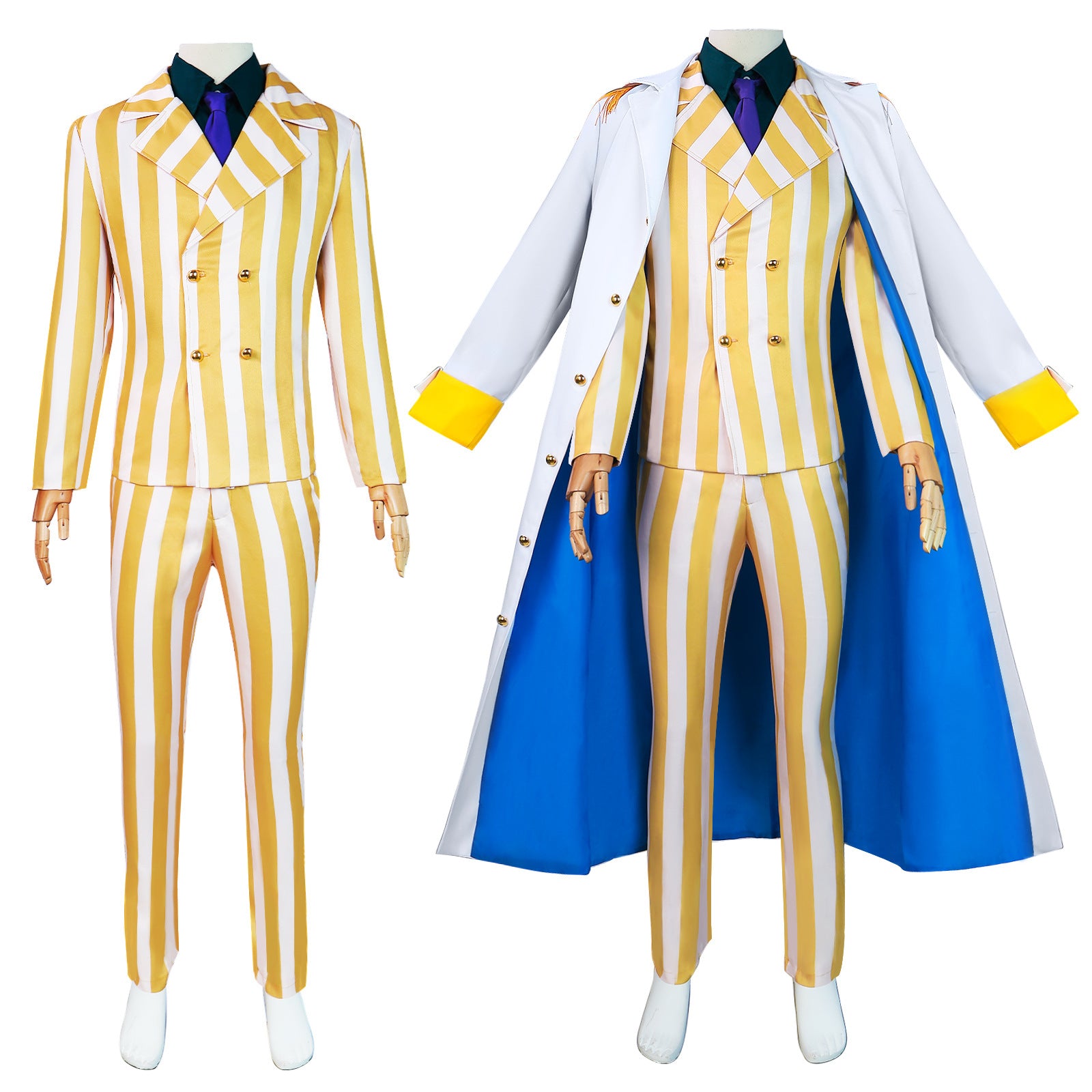 Yellow Monkey General Kizaru Cosplay Costume One Piece Gorosei Navy General Justice Navy Cos Suit