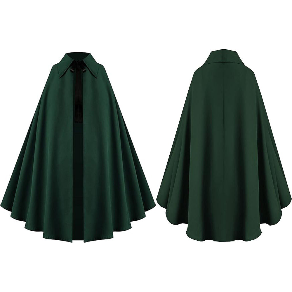 New Medieval Victorian Steampunk Gothic Cape Cloak for Halloween Cosplay - Halloweez