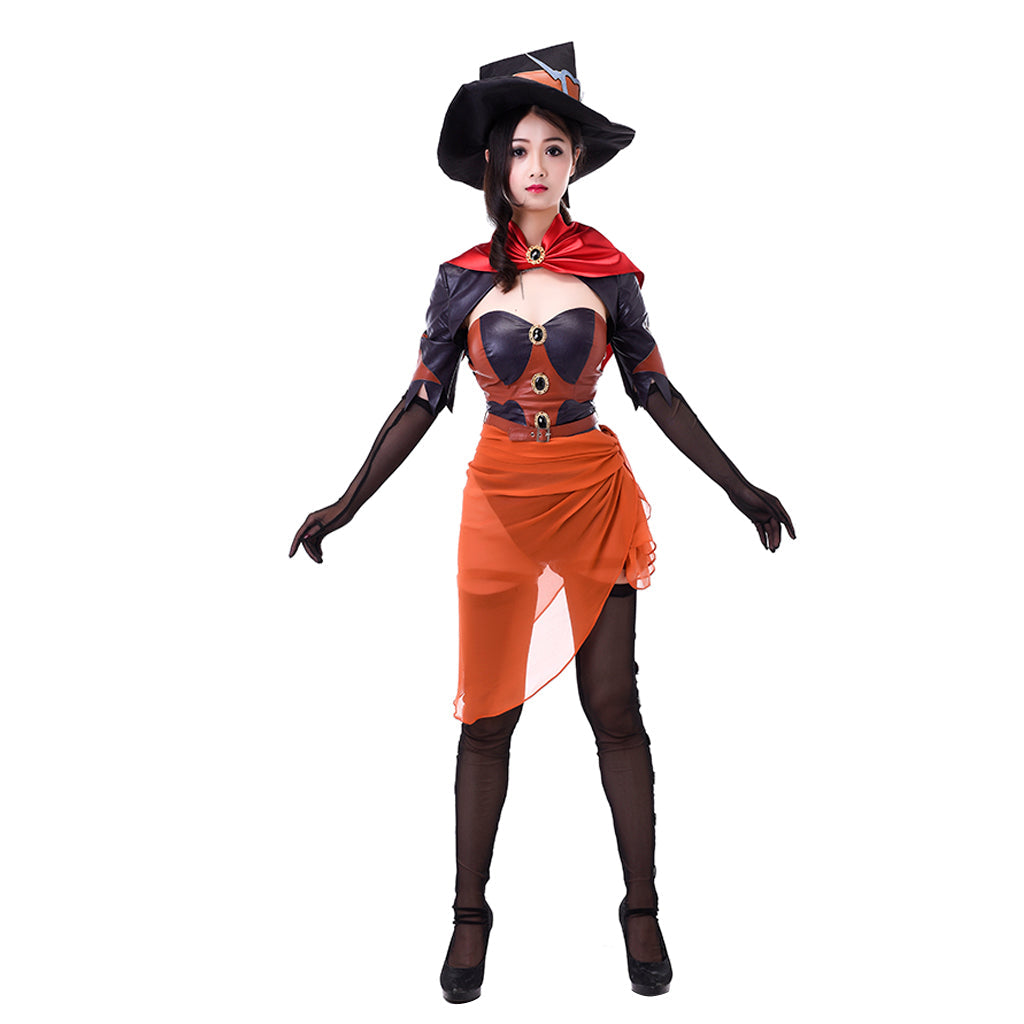 Halloweez Mercy Angela Ziegler Witch Skin Cosplay Costume | Exclusive Game Cosplay Series