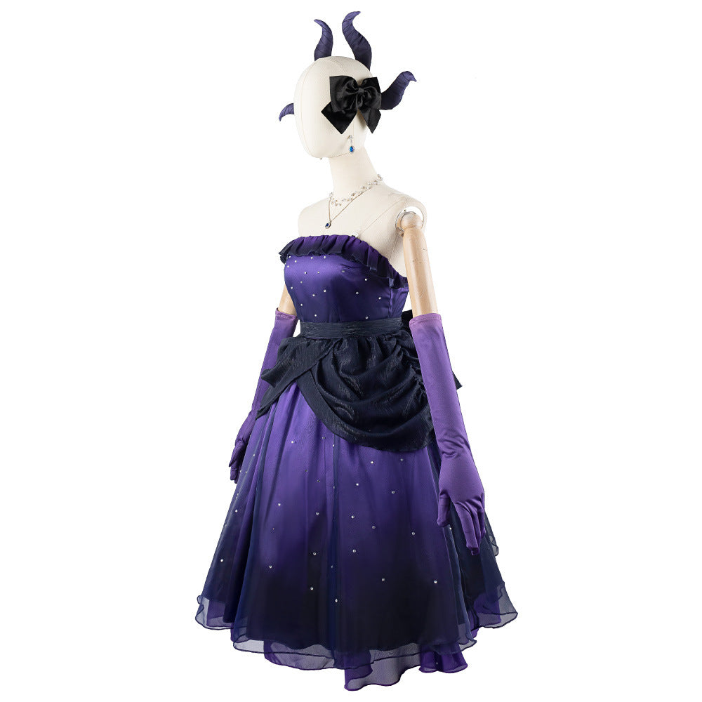 Blue Archive Hina Purple Dress Anime Cosplay Costume for Fans - Halloweez
