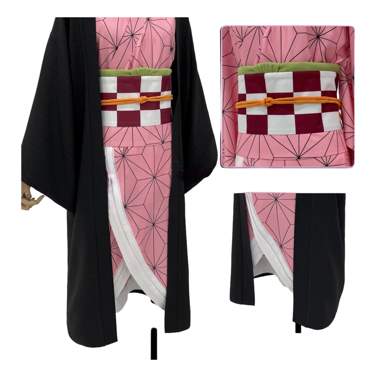 Official Nezuko Kamado Demon Slayer Corps Uniform Kimono Cosplay Costume