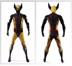 X-Men Wolverine Cosplay Costume Brown Jumpsuit Bodysuit
