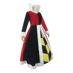 Red Queen Cosplay Costume Alice in Wonderland Red Heart Queen European Dress - Halloweez