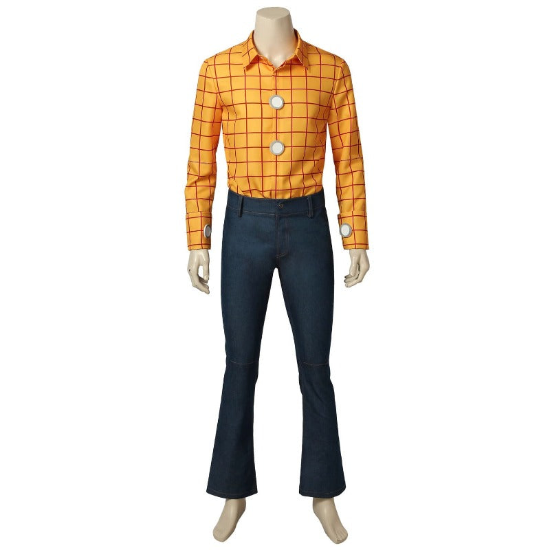 Disfraz de sheriff vaquero Woody para adulto de Halloween: disfraz de cosplay para Halloween