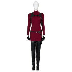 Halloweez Ada Wong Cosplay Costume - Elegant Red Dress from Resident Evil 2 for Women