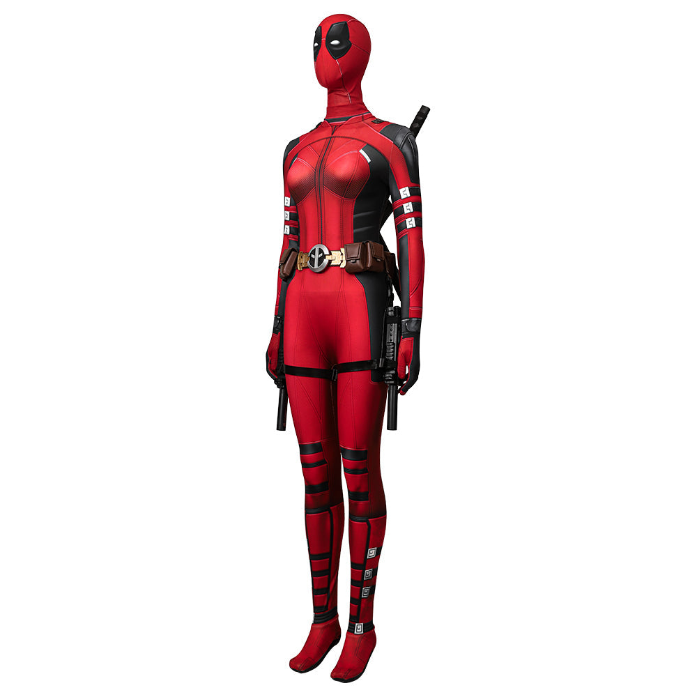 Halloweez Deadpool 3 Deadpool & Wolverine Kidpool Wade Wilson Women's Cosplay Hoodie