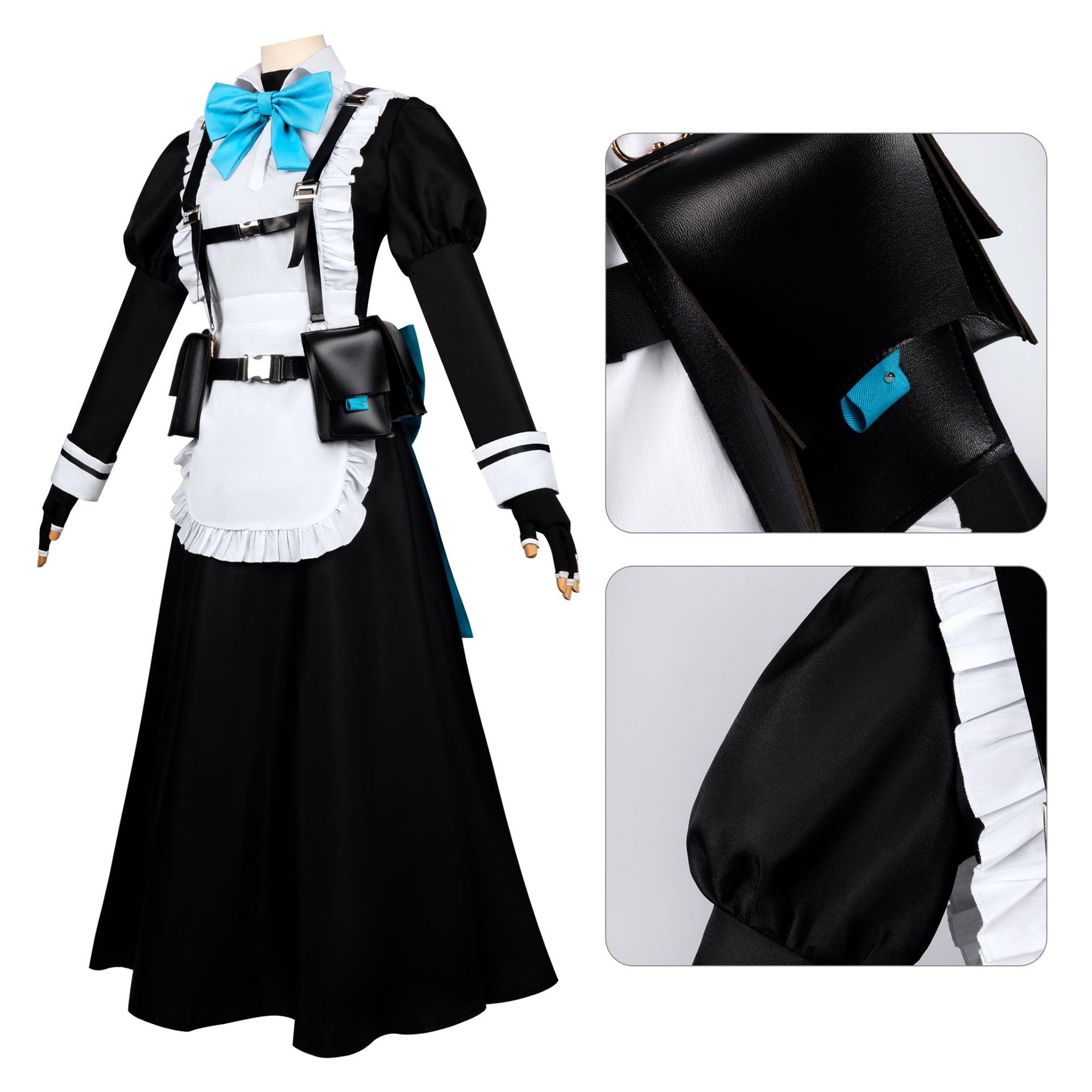 Blue Archive Toki Asuka Cosplay Costume Anime Maid Uniform Women's Full Set - Halloweez