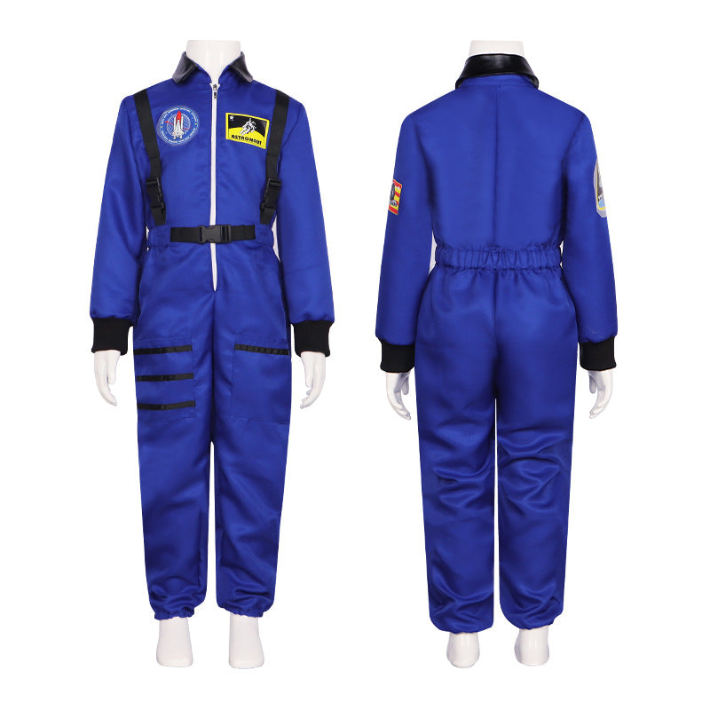 Halloween Cosplay Blue Astronaut Costume for Children and Adults - Space Suit Performance Outfit