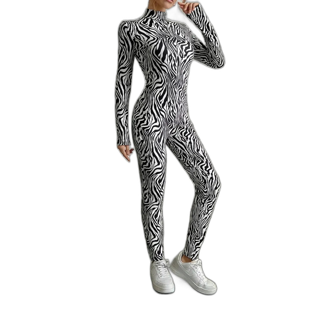 Leopard Print Bodysuit 3D Digital Print Adult Cosplay Costume for Halloween and Role Play - Halloweez