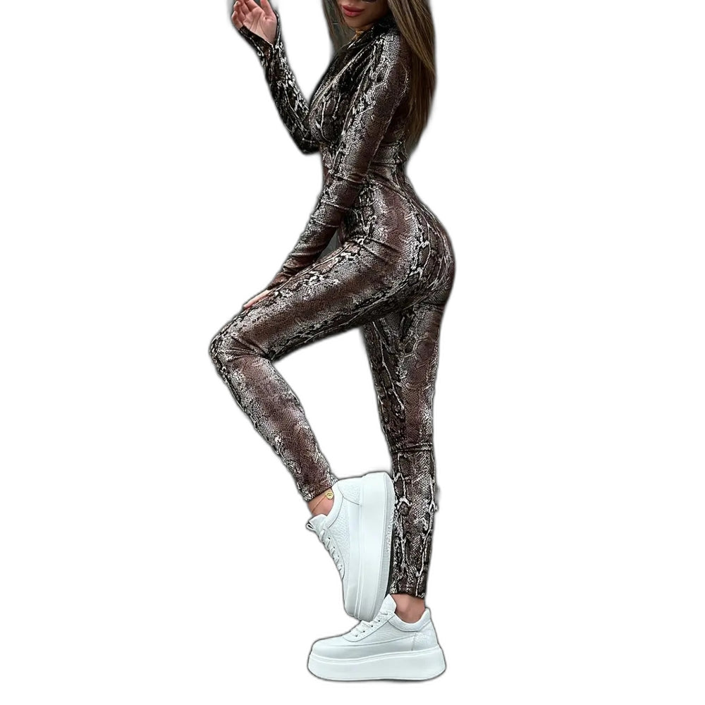 Leopard Print Bodysuit 3D Digital Print Adult Cosplay Costume for Halloween and Role Play - Halloweez