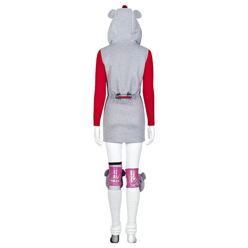 Stylish Wattson Cosplay Costume from Apex Legends in Pink with Accessories for Halloween Carnival