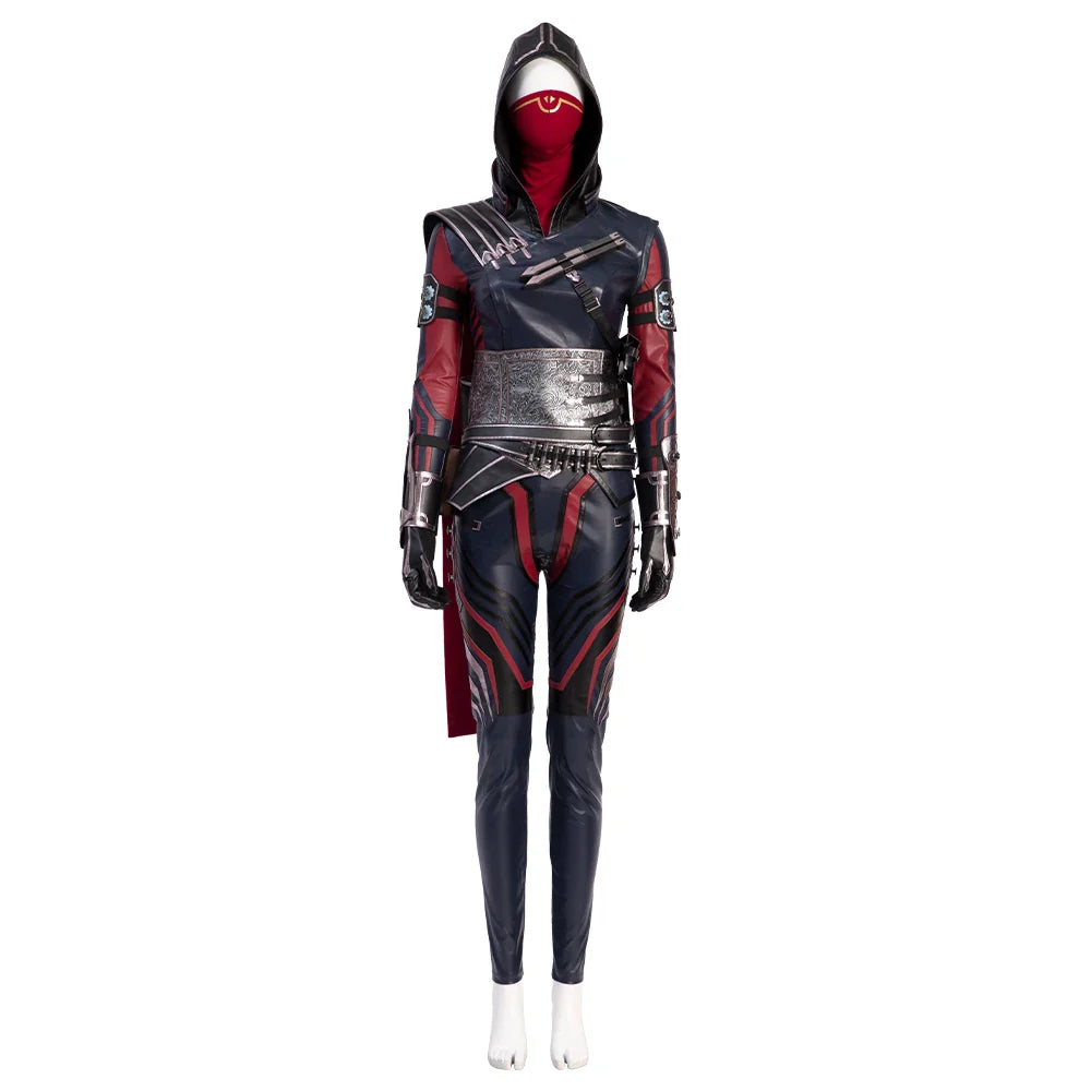 Halloweez Apex Wraith Cosplay Costume for Women - Evil Spirit Fighter Halloween Suit with Mask & Accessories