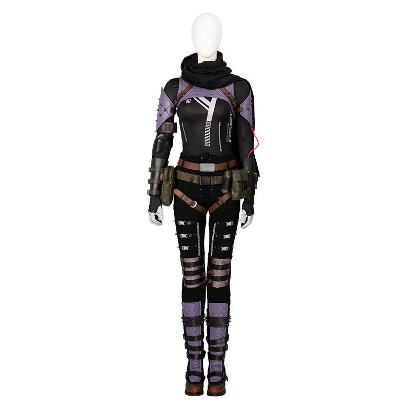 Halloweez Apex Wraith Cosplay Costume with Evil Skin and Accessories for Halloween Carnival