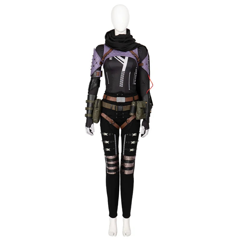 Halloweez Apex Wraith Cosplay Costume with Evil Skin and Accessories for Halloween Carnival