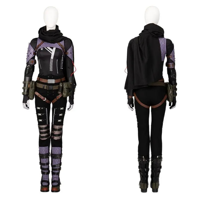 Halloweez Apex Wraith Cosplay Costume with Evil Skin and Accessories for Halloween Carnival