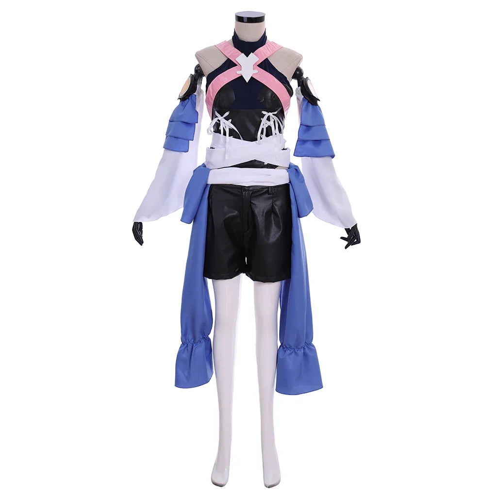 Stunning Halloweez Aqua Cosplay Costume for Women - Sexy Black Uniform Suit with Accessories for Halloween Parties and Comic Con