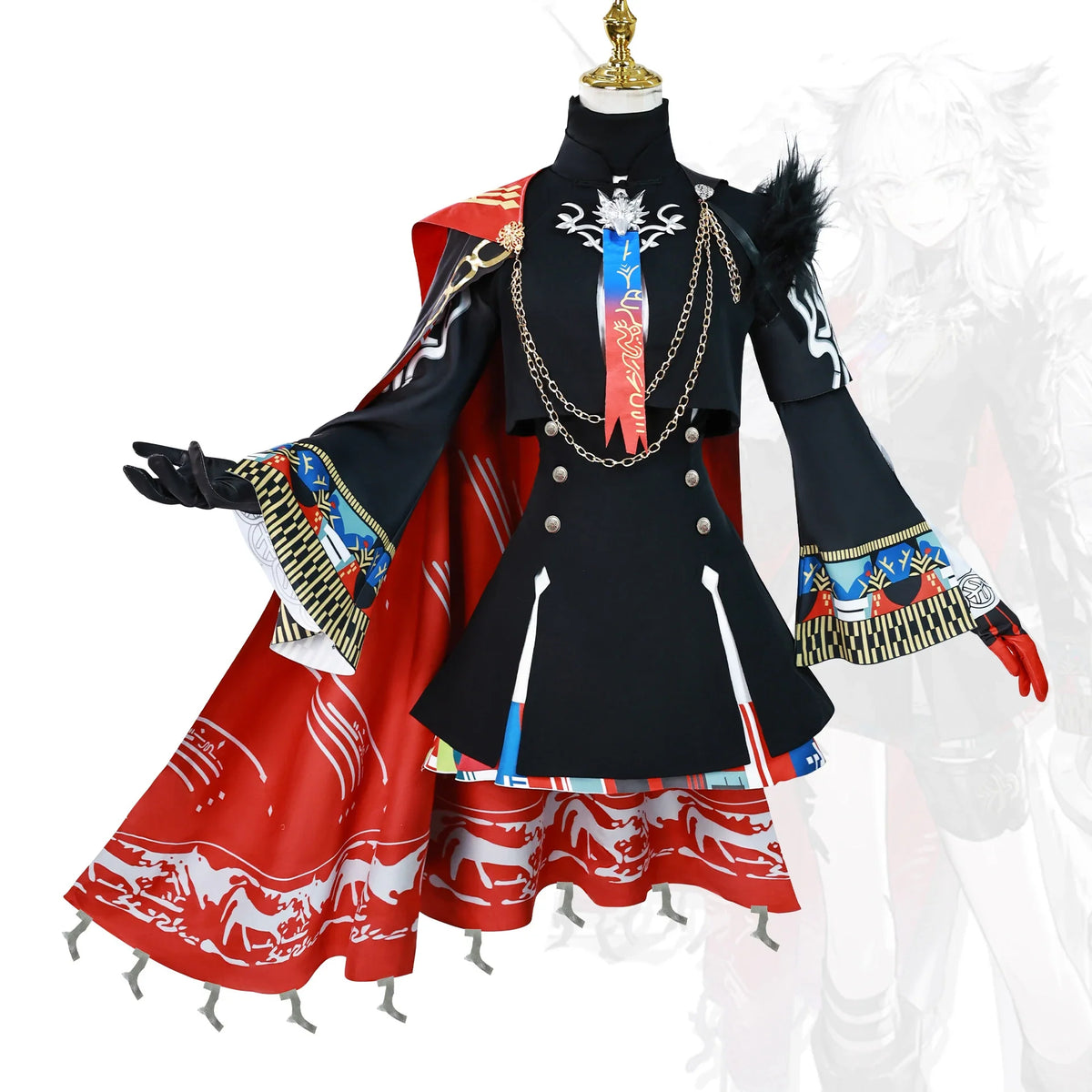 Halloweez Lappland Cosplay Costume - Women's Officer Dress Suit for Arknights Fans - Halloweez