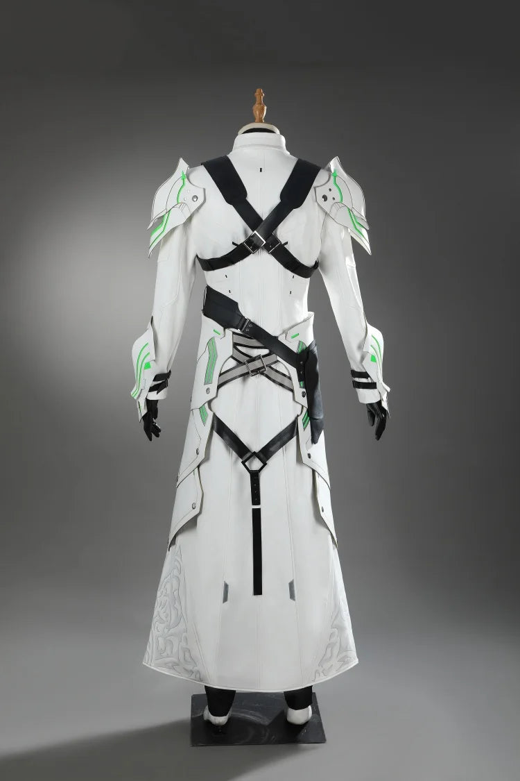 Disfraz de Halloween para jóvenes Sephiroth, disfraz de Cosplay EC para hombres, uniforme de combate blanco de fantasía FFVII, conjunto completo para fiesta de carnaval, traje de guerrero