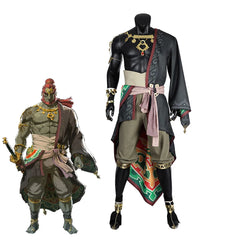 Traje de batalla de cosplay de Ganondorf para hombre de Halloween con accesorios para carnaval