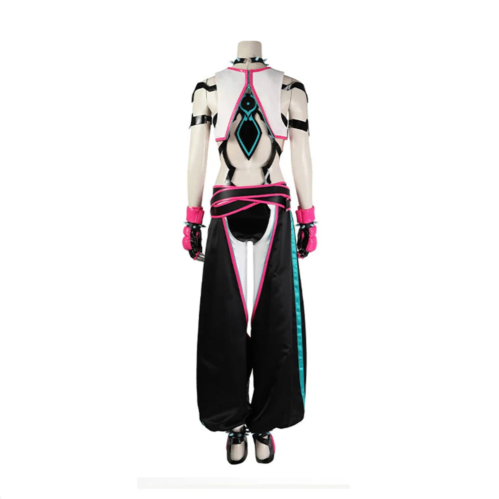 Halloweez Juri Han Cosplay Street Fighter Costume for Women - Sexy Combat Uniform for Parties and Events