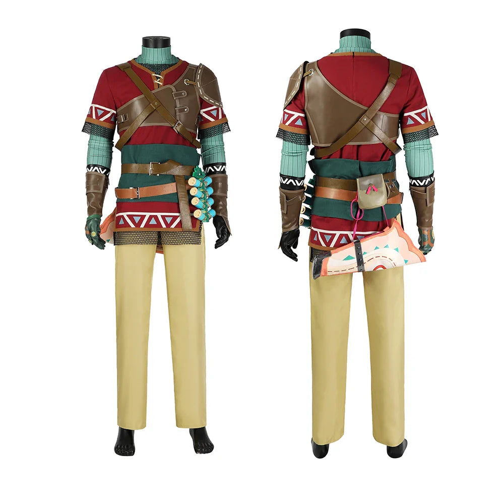 Disfraz de armadura de túnica Hylian de Zelda para hombre, conjunto completo para fiestas de Halloween y carnaval