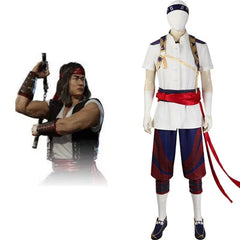 Halloweez Liu Kang Cosplay Battle Suit | Chinese Style Outfit for Mortal Kombat Fans