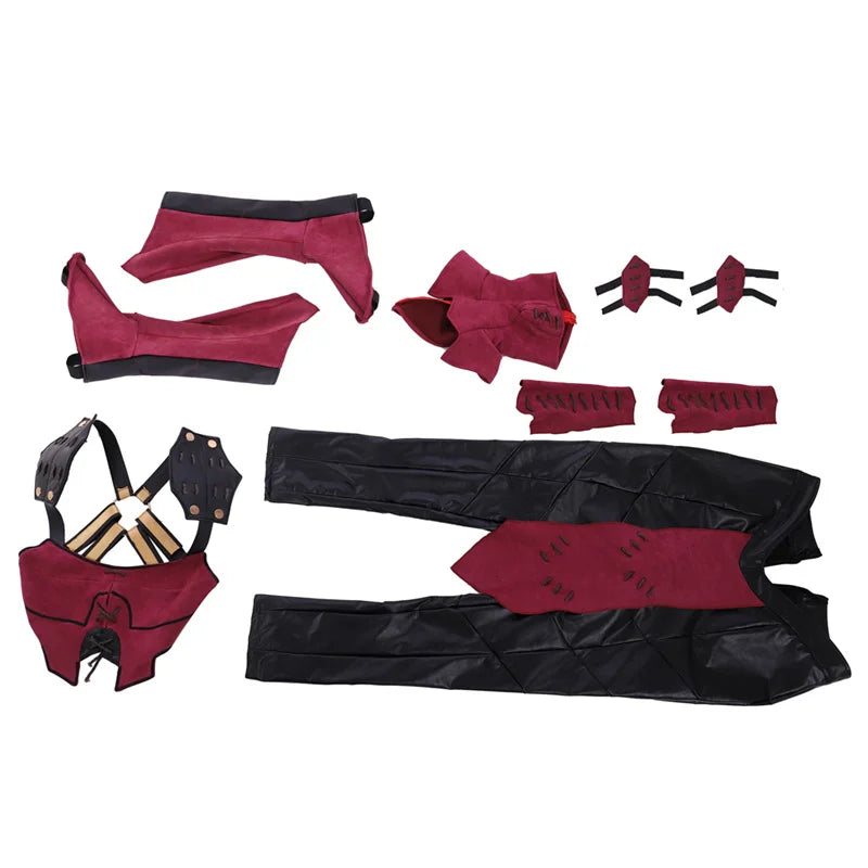 Halloweez Mileena Cosplay Costume - Alluring Combat Suit with Mask for Women | Ideal for Halloween & Carnival