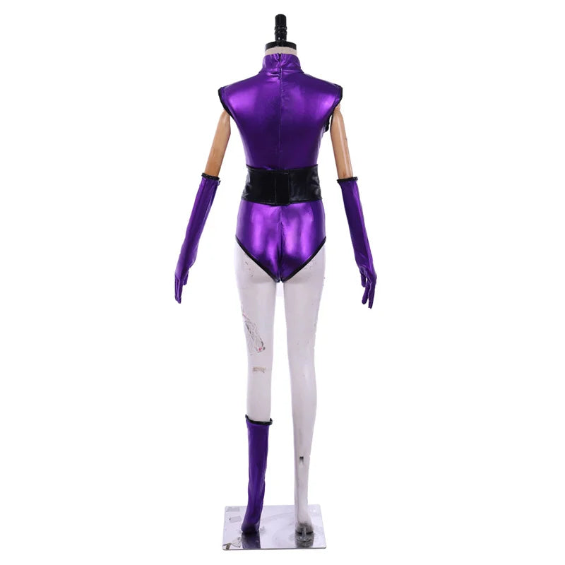 Superbe costume de cosplay Mileena pour femme, combinaison de combat violette | Tenues d'Halloween pour Halloweez