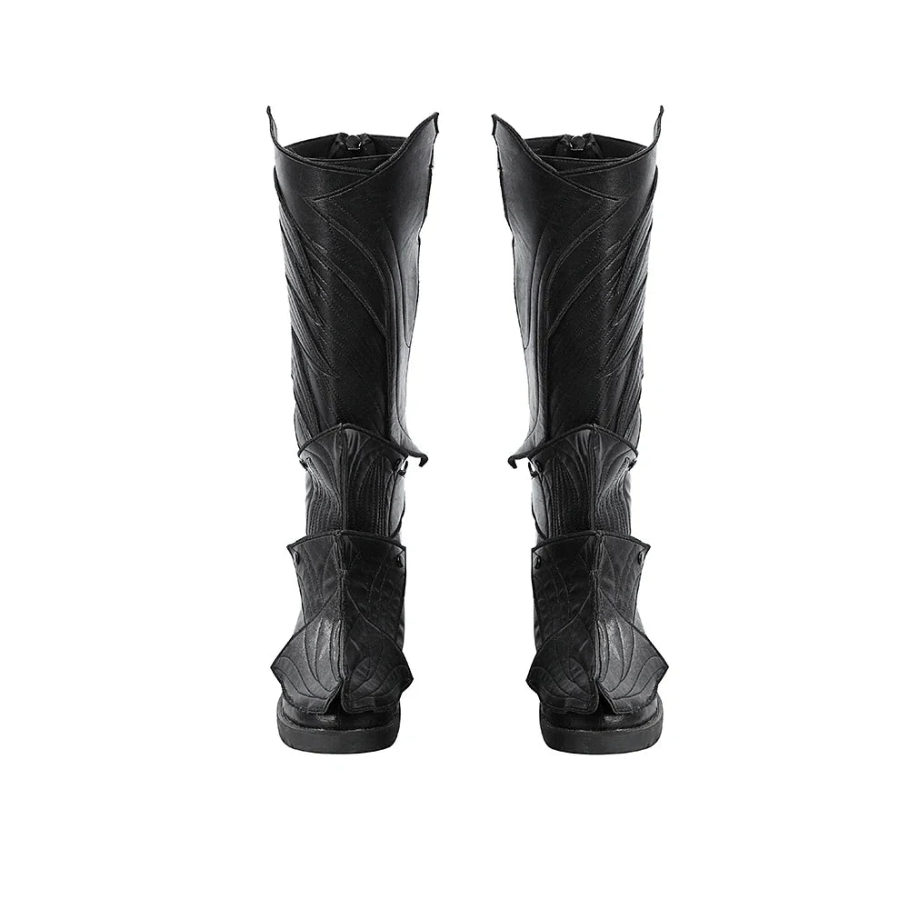 Halloweez Minthara Cosplay Shoes - Unique Punk Black Long Boots for Women