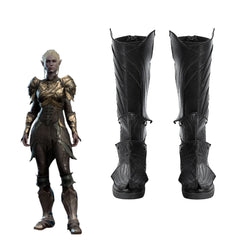 Halloweez Minthara Cosplay Shoes - Unique Punk Black Long Boots for Women