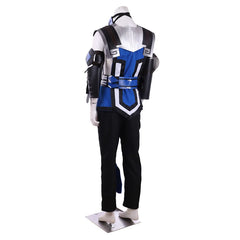 Halloweez Sub-Zero Cosplay Costume | Adult Ninja Blue Fighter Full Suit for Halloween