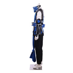 Halloweez Sub-Zero Cosplay Costume | Adult Ninja Blue Fighter Full Suit for Halloween