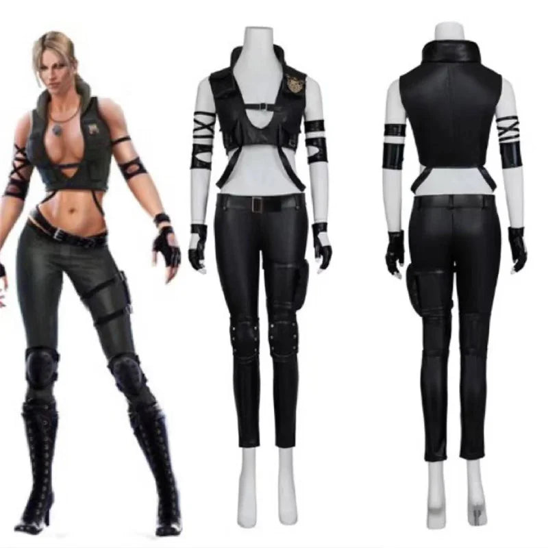 Halloweez Sonya Blade Costume | Bold Battle Suit for Adult Women | Halloween Cosplay Outfit