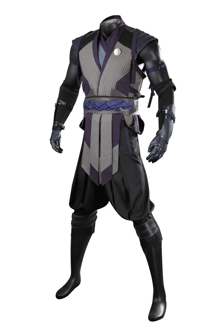 Halloweez Mortal Kombat Smoke Cosplay Costume for Men - Punk Battle Uniform Suit for Halloween Carnival Party Warrior