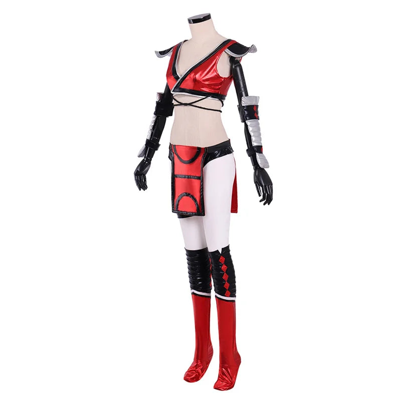 Halloweez Skarlet Cosplay Costume - Sexy Mortal Kombat Battle Suit for Women - Halloween Party Outfit