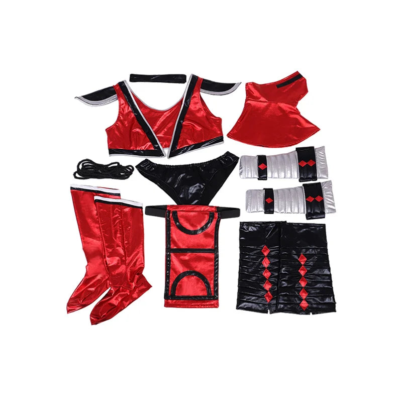 Halloweez Skarlet Cosplay Costume - Sexy Mortal Kombat Battle Suit for Women - Halloween Party Outfit