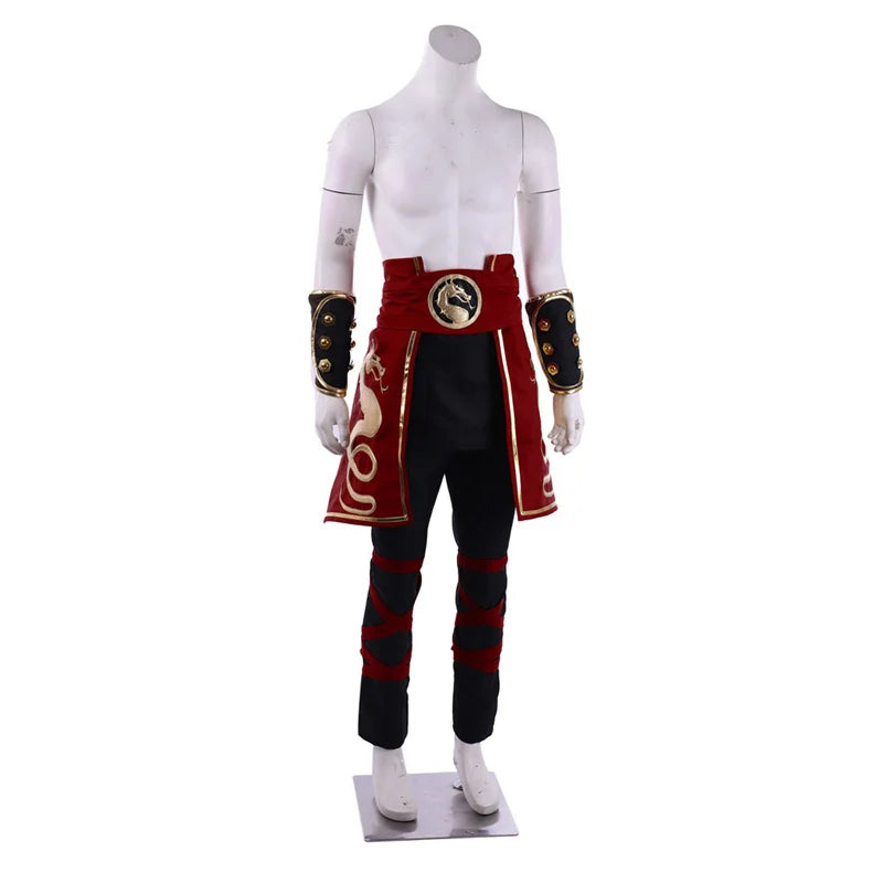 Halloweez Liu Kang Deluxe Cosplay Costume for Men's Halloween Party with Headband