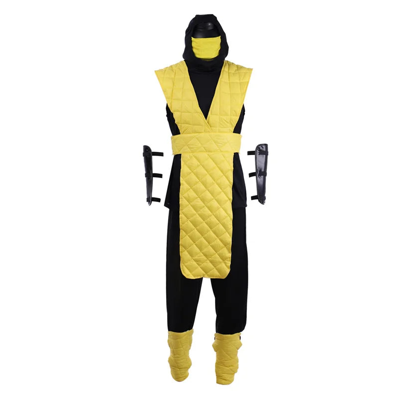 Halloweez Scorpion and Sub-Zero Cosplay Costume - Men's Full Battle Suit for Halloween & Carnival