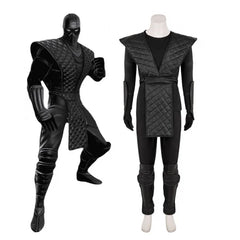 Halloweez Noob Saibot Cosplay Costume | Mortal Kombat Game Black Full Set for Halloween Carnival