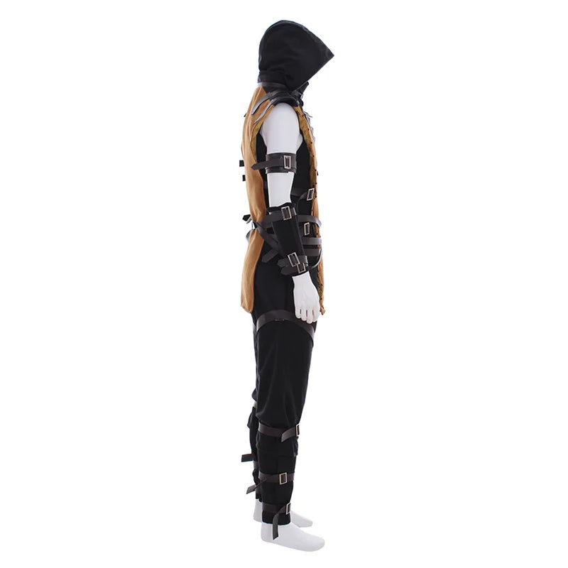 Halloweez Scorpion Cosplay Costume - Adult Mortal Kombat Full Set Outfit