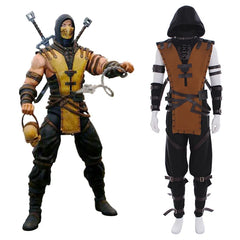 Halloweez Scorpion Cosplay Costume - Adult Mortal Kombat Full Set Outfit