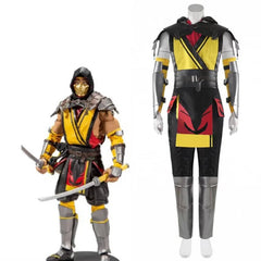 Halloweez Scorpion Cosplay Costume | Men's Mortal Kombat Roleplay Outfit for Special Events