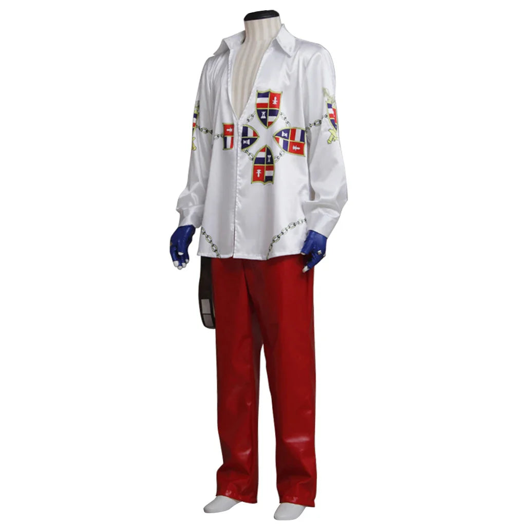 Halloweez Steve Cosplay Fox Costume Adult Men Fancy Shirt Pants Battle Uniform Halloween Carnival Party Disguise