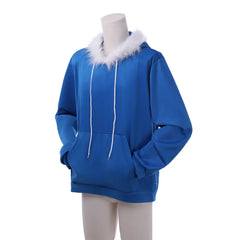 Halloweez Undertale Sans Cosplay Hoodie for Men - Blue Sweatshirt for Halloween Carnival & Comic Con