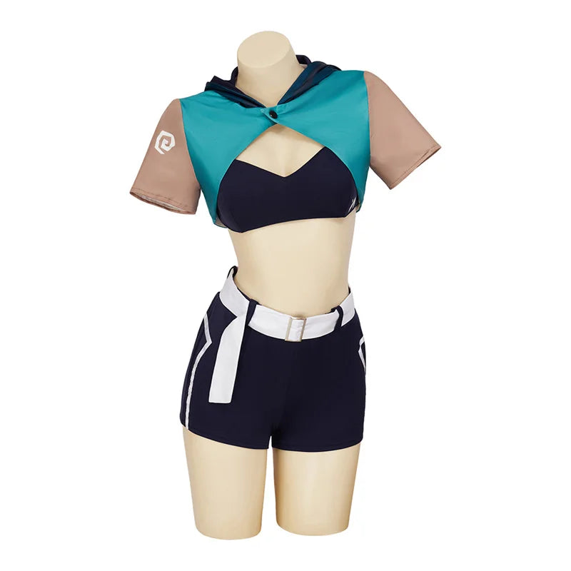 Halloweez Jett Cosplay Costume - Sexy Top and Pants Set for Women | Ideal Halloween Party Outfit