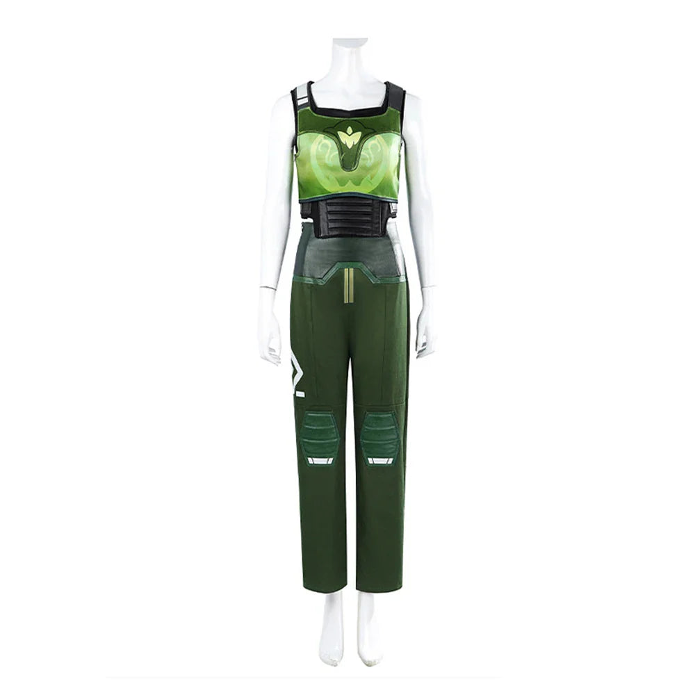 Impressive Halloweez Skye Cosplay Costume for Women - Punk Valorant Battle Uniform for Halloween Parties