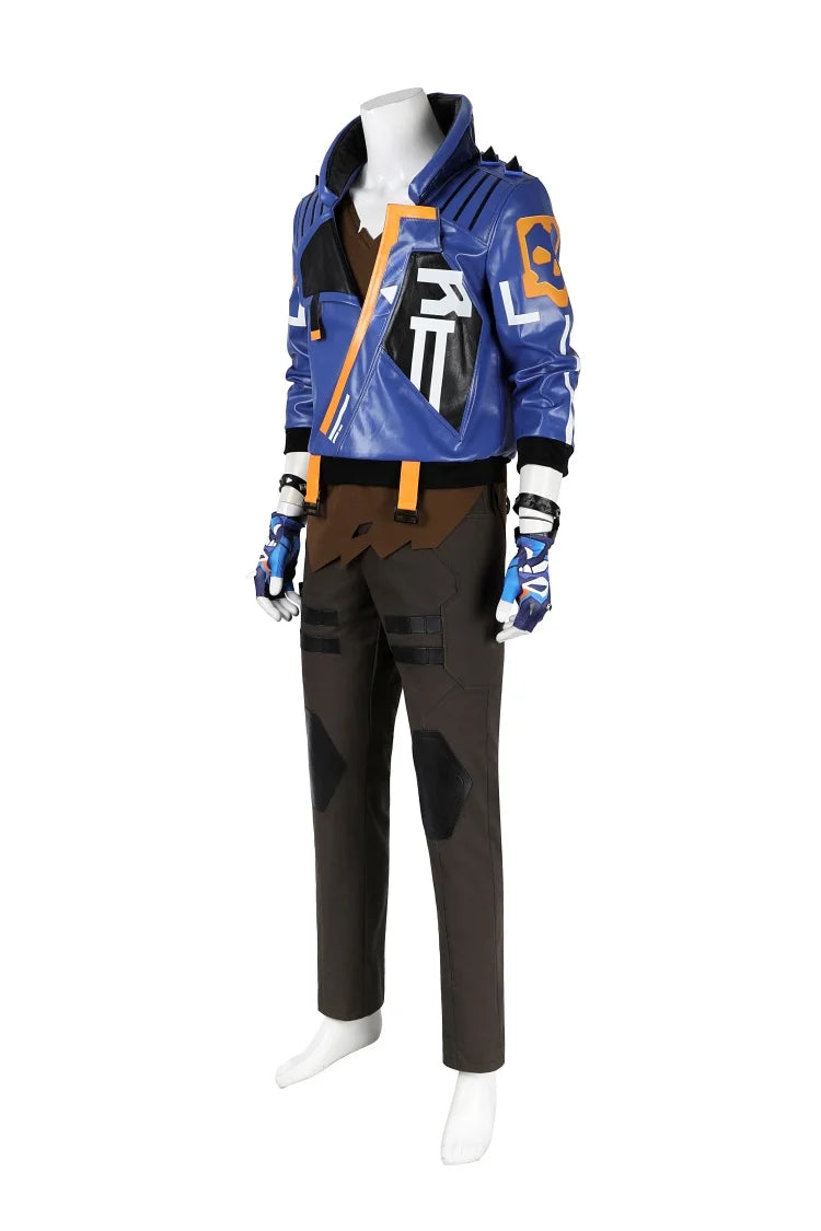 Costume de cosplay Valorant pour homme, ensemble complet avec veste, pantalon et masque, pour Halloween Yoru